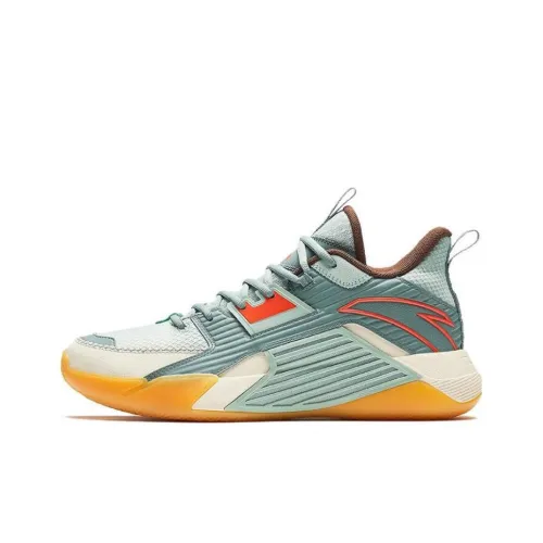 ANTA Speedgo 3 Амортизация Износостойкий MID Топ Баскетбольные кроссовки Мужской Зеленый Белый