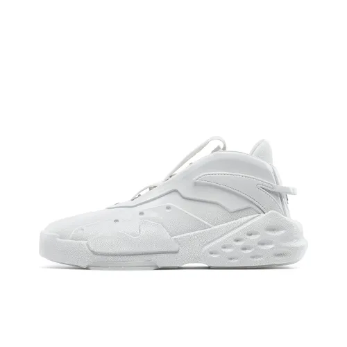 ANTA Bastard Soliloquy Slip-resistant Abrasion-resistant High Top Skateboard Shoes Men's White Oven Hand