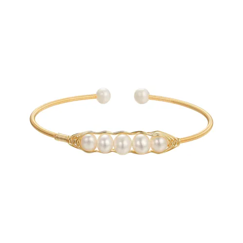 Yiru Браслет с украшениями из серебра с покрытием из 18-каратного золота медный цвет женский аксессуар