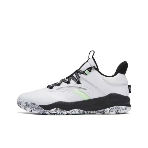 ANTA Bastard Slip-resistant Abrasion-resistant Low-top Баскетбольные кроссовки Белый Черный