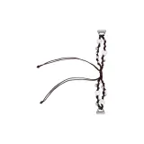 Лотос Перламунговый Коричневый - Двойная Ряда Бусин Плетеный Ремешок с Шнурком