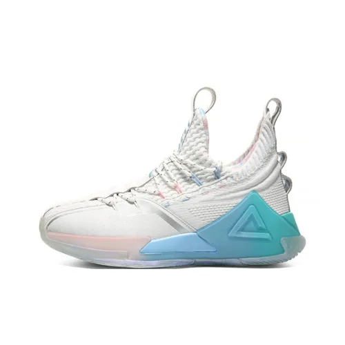 PEAK Tai Ji2,0 Орка Амортизаторы Устойчивый к истиранию Низкий Топ Баскетбольные кроссовки Мужские Белый Синий