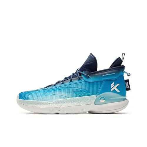 ANTA KT9 KT 9 Slip-resistant Abrasion-resistant MID Баскетбольные кроссовки Мужской Синий