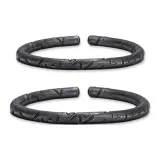 Пара браслетов из черного бамбука