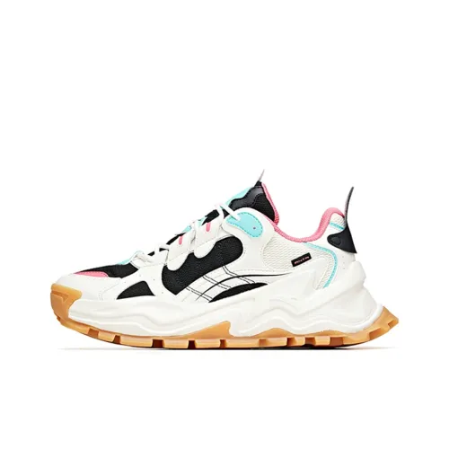 ANTA Hot Slip Resistant Abrasion Resistant Low Top Casual Women's White Black Pink