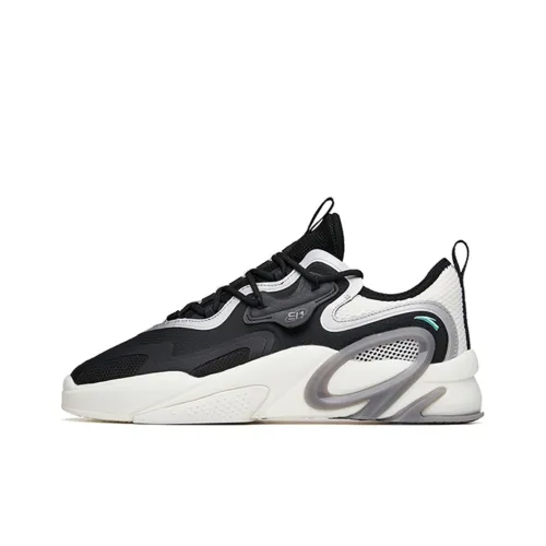 ANTA AT91 Low Топ Скейтборд Кроссовки Мужские Черный Белый Серый