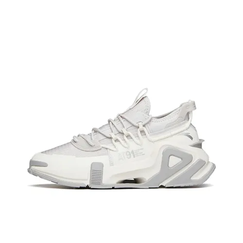 ANTA AT91 Slip-on Устойчивый к истиранию Дышащий Легкий Низкий Топ Кроссовки для бега Женские Серый Белый