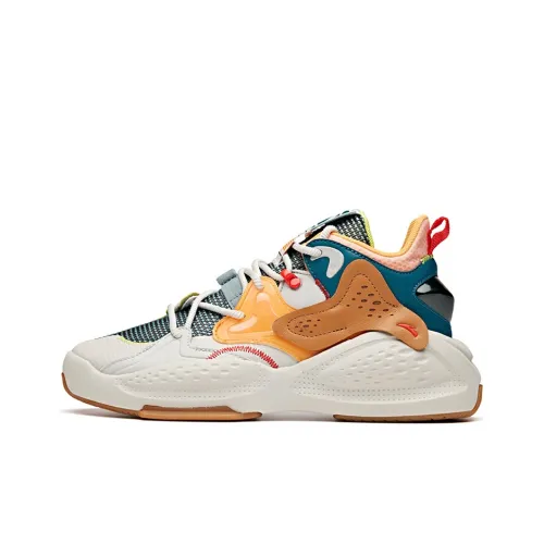 ANTA Bastard Life Collection Низкие Кроссовки для Скейтбординга Мужские Зеленые Серые Циановые