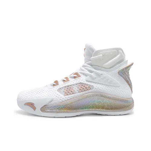 ANTA Thompson KT5 Have Fun Slip-Resistant и Abrasion-Resistant Поддержка High Top Баскетбольные Кроссовки Мужские Белый Золото