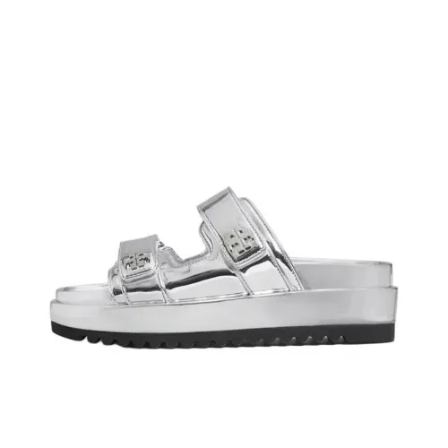 TORY BURCH Kira (Красный) Резина Слипоны Женские Серебристый