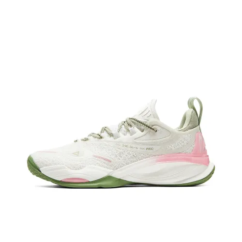 PEAK Sonic Boom 3,0 Баскетбольные кроссовки Низкий топ Бежевый Белый Зеленый Мужской