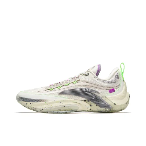 ANTA Instant 1 ESG Амортизация Износостойкий Низкий Топ Баскетбольные Кроссовки Мужские Серый Белый