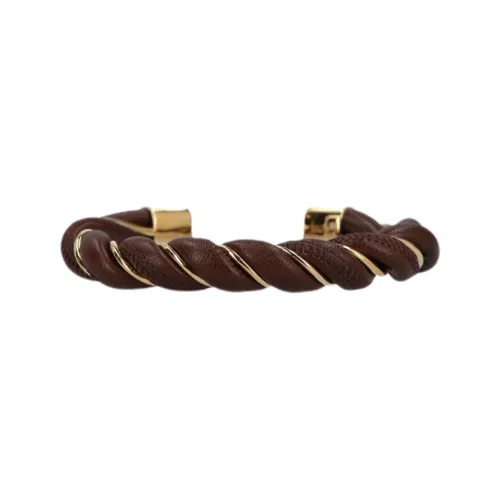 Bottega Veneta Sheepskin Bangles Unisex Brown