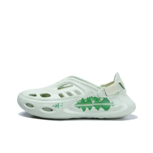 PEAK Pole Hole Shoes Сабо Мужской Ярко-зеленый Листовой Зеленый