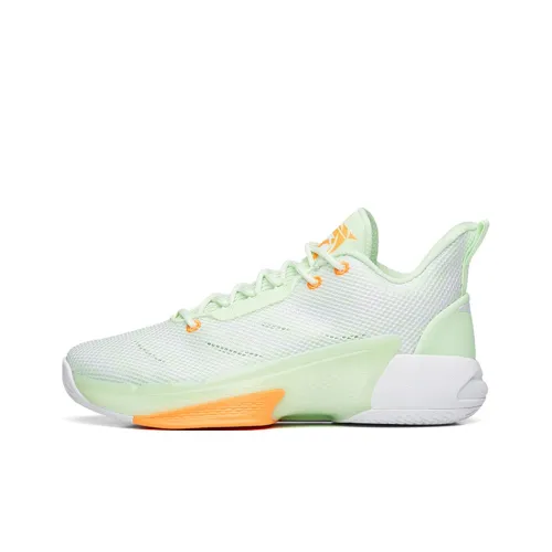 ANTA Attack 4 Устойчивые к истиранию Rebound MID Баскетбольные кроссовки для игры Мужские Белый Зеленый Оранжевый