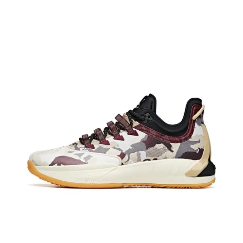 ANTA GH1 Low Амортизаторы Shock Absorbers Противоскользящие Устойчивые к износу Низкий Топ Баскетбольные кроссовки Мужские Коричневый Черный