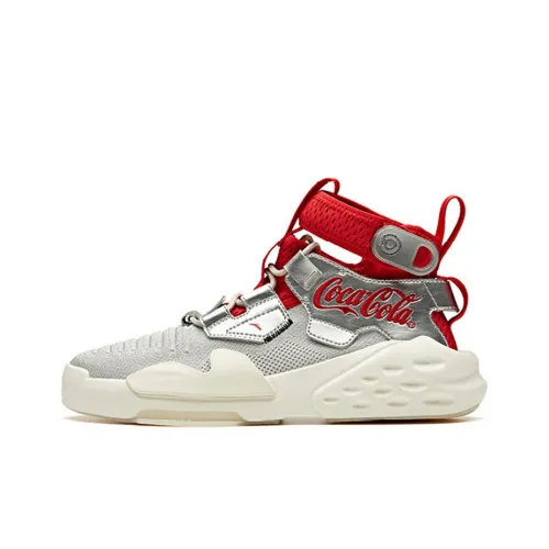 COCA COLA x ANTA Амортизаторы Slip-on Устойчивый Высокий Топ Спортивная Повседневная Обувь Белый Серый Красный