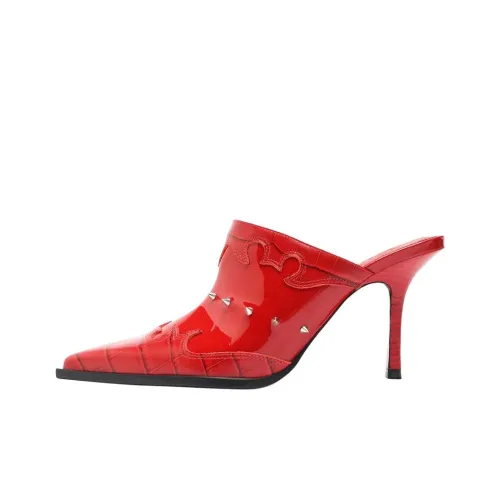 Schutz Домашние тапочки 9 см Женские Красные