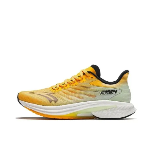 Anta Mach 4,0 Slip-resistant Abrasion-resistant Low Top Casual Running Shoes Men's Yellow Black