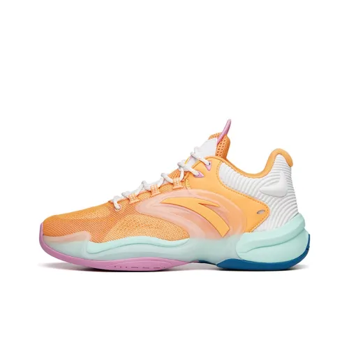 ANTA Hear Wave 3 Амортизирующие подошва для баскетбола MID Топ Мужские Желто-оранжевые