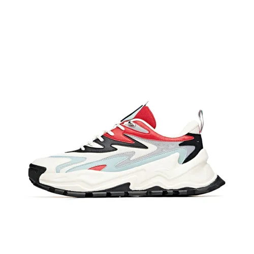 ANTA Hot Life Collection Casual Breathable Low Top Footwear Men's Red White ANTA Hot Life Collection Повседневные Дышащие Низкие Кроссовки Мужские Красные Белые