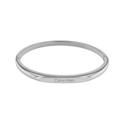 CALVIN KLEIN Браслеты из нержавеющей стали с логотипом женские серебряные