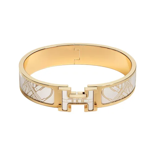 HERMES Эмаль Браслеты Унисекс Золото