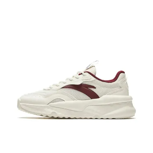 ANTA Unruly Series Амортизация Износостойкий Низкий Топ Повседневная Обувь Женская Белый Красный
