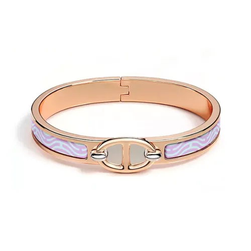 HERMES Mini Clic Chaine d'Ancre Браслеты Женские Розовое Золото