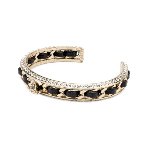 CHANEL Металл Овчина Стразы Браслеты Женские Золотой