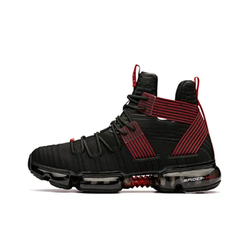 Anta SEEED Slip-resistant Abrasion-resistant Lightweight High-top Basketball Shoes for Playing Men's Black Red Анта SEEED Противоскользящие Износостойкие Легкие Высокие Баскетбольные Кроссовки для Игры Мужские Черный Красный