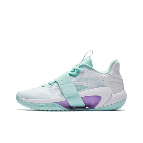ANTA Sanfenyu Lite Slip-Resistant Abrasion-Resistant MID Баскетбольные кроссовки Мужской Белый Зеленый
