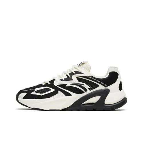 ANTA Millennium 6 Устойчивый к истиранию Противоскользящий Низкий Топ Повседневная обувь Мужская Черный Белый