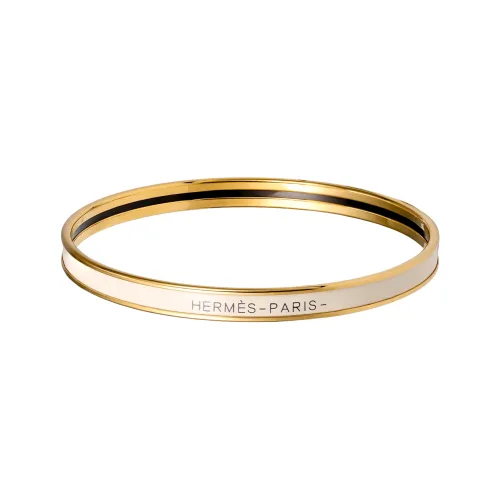 HERMES Uni Золото Покрытие Браслеты Унисекс Кремовый Белый Золото