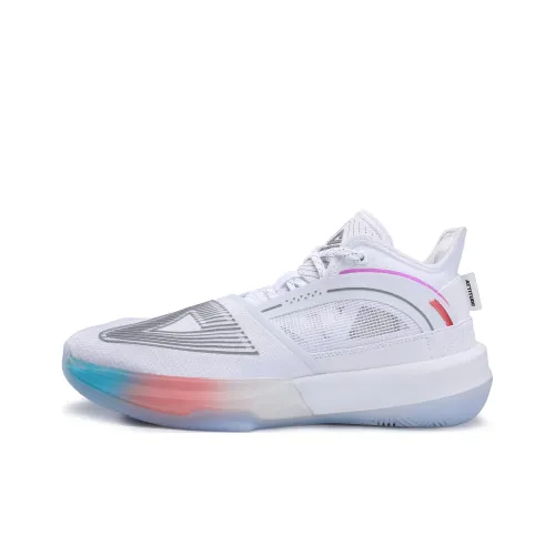 PEAK State Extremely Large Triangle 1,0 Противоскользящий Устойчивый к истиранию MID Топ Тайцзи Баскетбольные кроссовки Мужской Белый