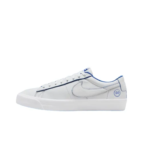 Nike SB Zoom Blazer Slip-on Устойчивый к истиранию Низкий Топ Скейтборд Кроссовки Мужские Белые