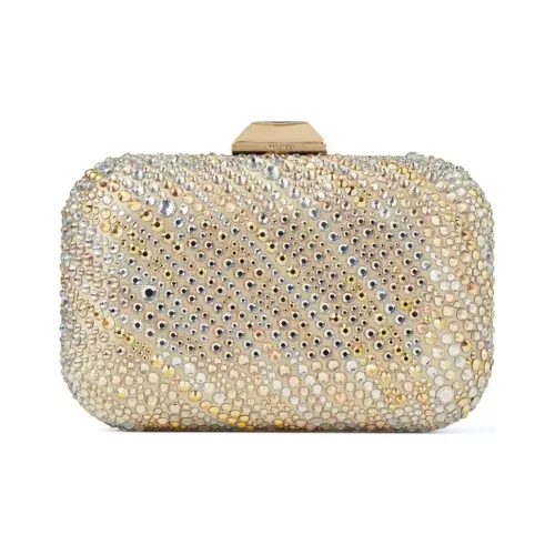 Jimmy Choo Satin с Rhinestone Crossbody Clutch Женские Gold Silver