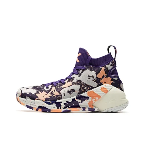 ANTA KT4 Thompson Sunset In Los Angeles Амортизаторы Верхняя устойчивая высокая баскетбольная обувь для мужчин фиолетового цвета