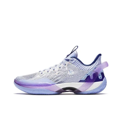 ANTA THREE POINT Rain1,0 Баскетбольные кроссовки Низкий Топ Фиолетовый Женские