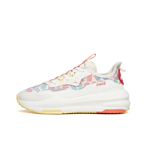 COCA COLA x ANTA C37 Series Life Collection Амортизация Легкий Низкий Топ Скейтборд Кроссовки Женские Белые Красные