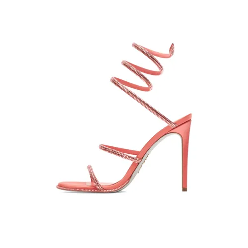 RENE CAOVILLA Cleo One Sandals Strap 10,5cm Women's Peach Pink