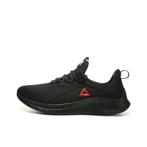 PEAK Qingyi Низкий Топ Беговые Кроссовки Мужские Черные Красные