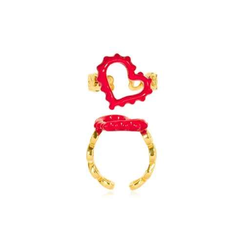 AWE Титановая сталь Подарочный набор Worthy Золотой Вырезные Парные кольца Унисекс Женские