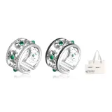 Пара колец (циркон + эмаль) в подарочной коробке