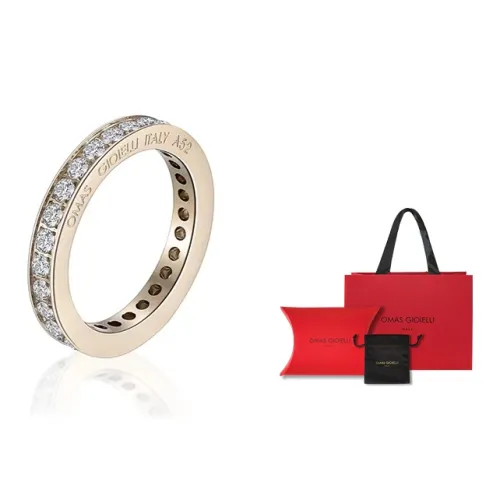 OMAS GIOIELLI Нержавеющая сталь Бриллиантовое кольцо Унисекс Шампанское