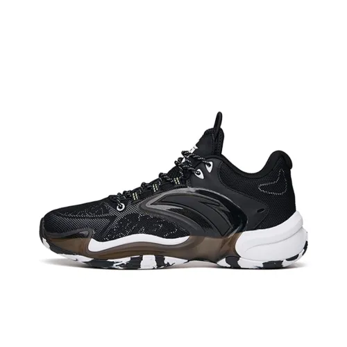 ANTA Hear Wave 3 Slip-resistant Abrasion-resistant Low-top Баскетбольные кроссовки Мужские Черный Белый