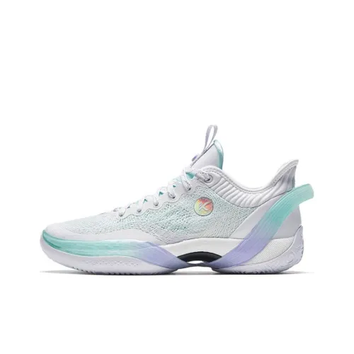 ANTA THREE POINT Rain1,0 Баскетбольные кроссовки Низкий Топ Циановый Женские
