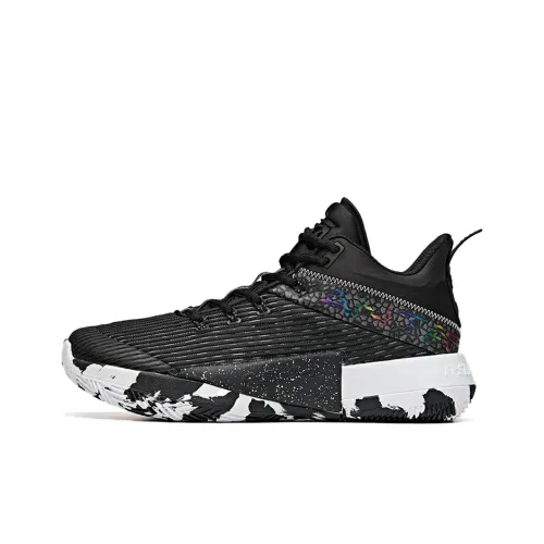 ANTA Attack 2 Устойчивый к истиранию Дышащий MID Баскетбольные кроссовки Мужской Черный