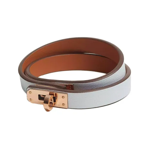 HERMES Kelly Браслеты Светло-синий/Коричневый Женские