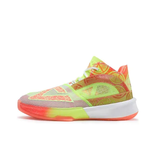 PEAK Surfing The Big Triangle 1,0 Баскетбольные кроссовки для игры Мужской Неоново-красный Зеленый